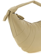 Beige Lamb Leather Shoulder Bag