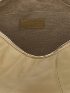 Beige Lamb Leather Shoulder Bag