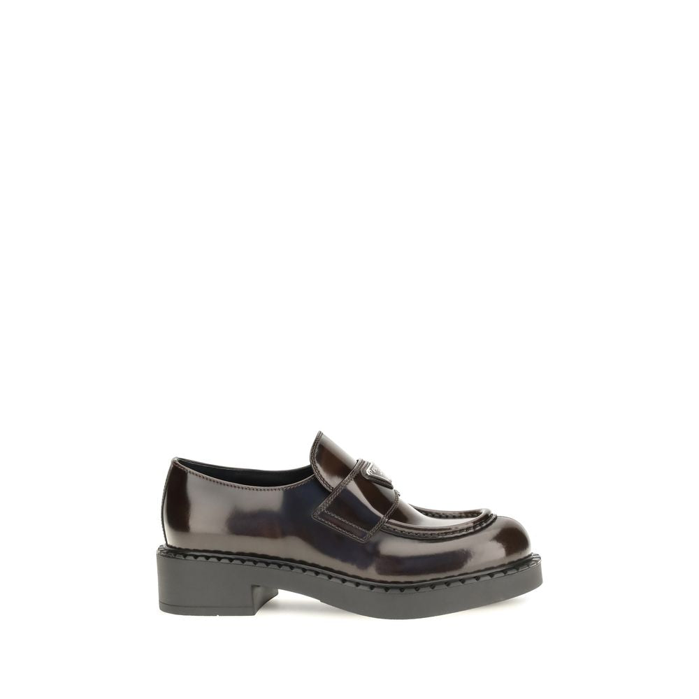 Brown Calf Leather Bos Taurus Slip-On Loafers