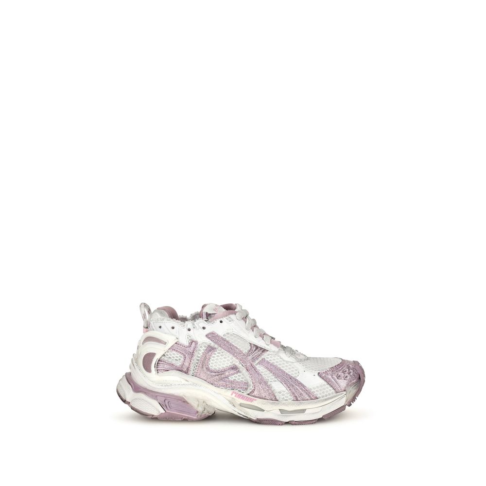 Purple Polyester Athletic Sneakers