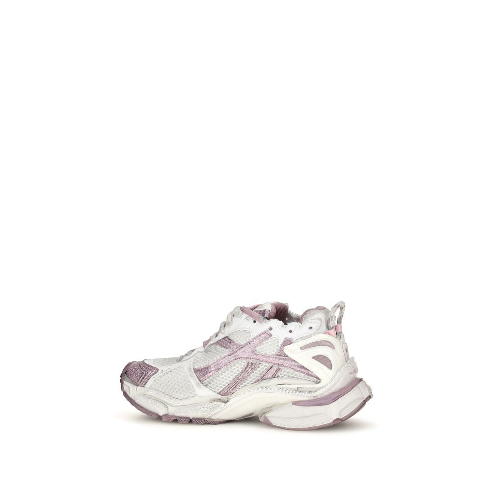 Purple Polyester Athletic Sneakers