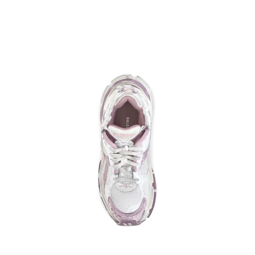 Purple Polyester Athletic Sneakers