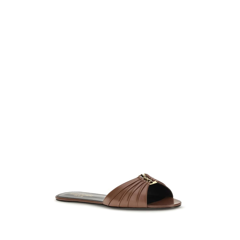 Brown Calf Leather Bos Taurus Mules
