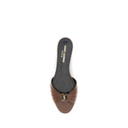 Brown Calf Leather Bos Taurus Mules