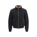 Black Cashmere Bomber