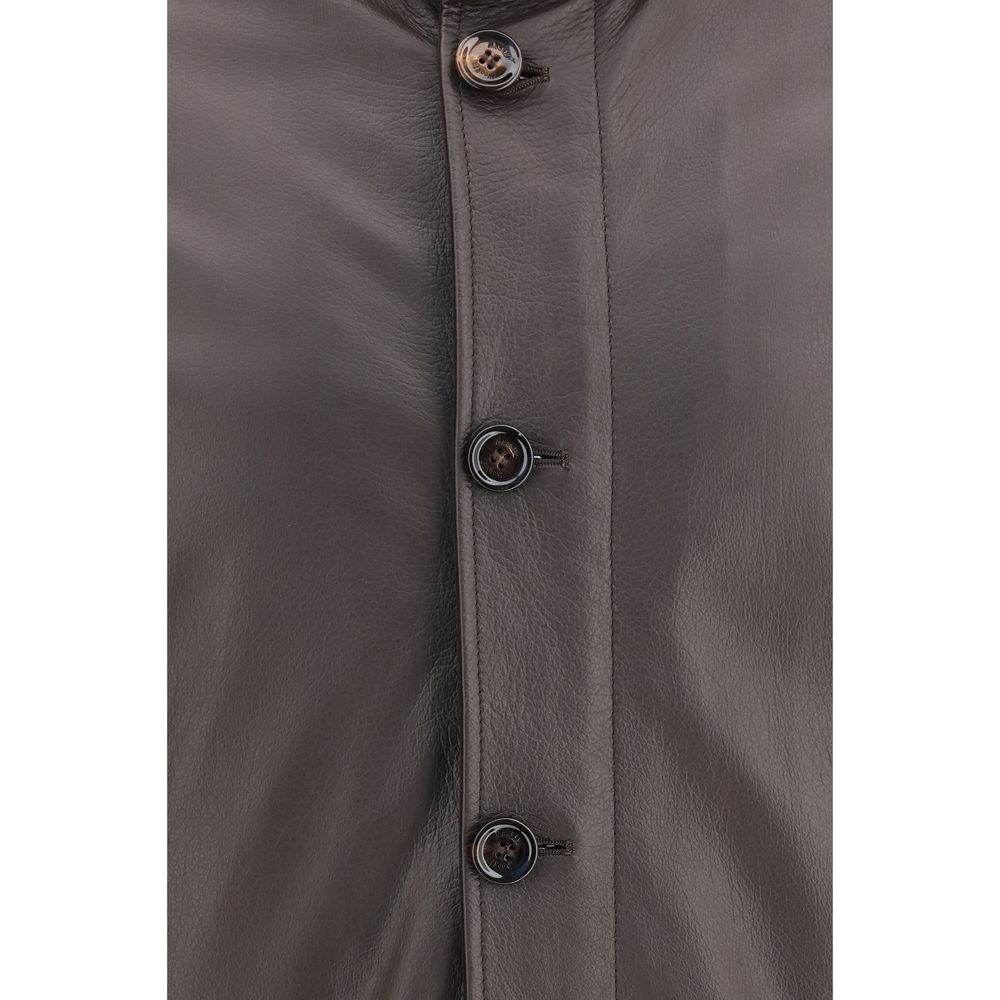 Brown Leather Leather Jacket