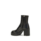 Black Calf Leather Bos Taurus Ankle Boots