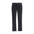 Black Cotton Slim Fit Jeans