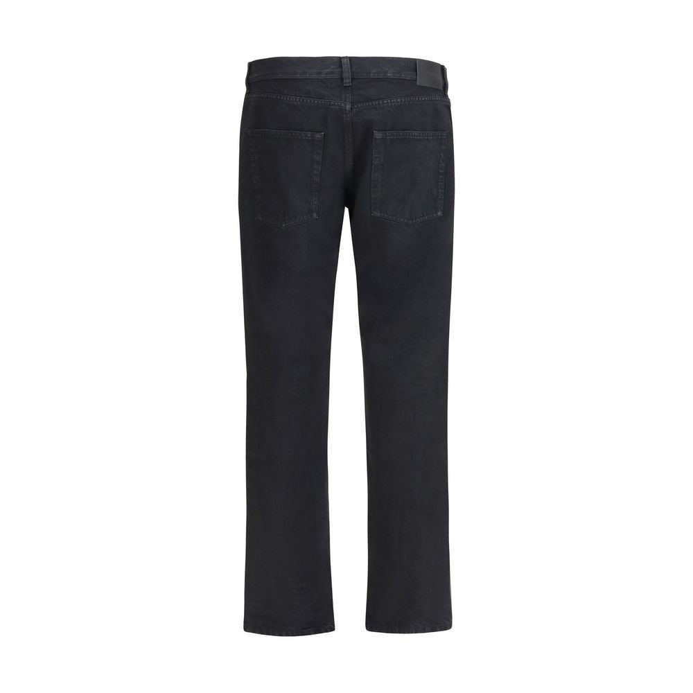 Black Cotton Slim Fit Jeans
