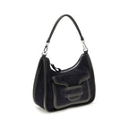 Black Calf Leather Bos Taurus Shoulder Bag