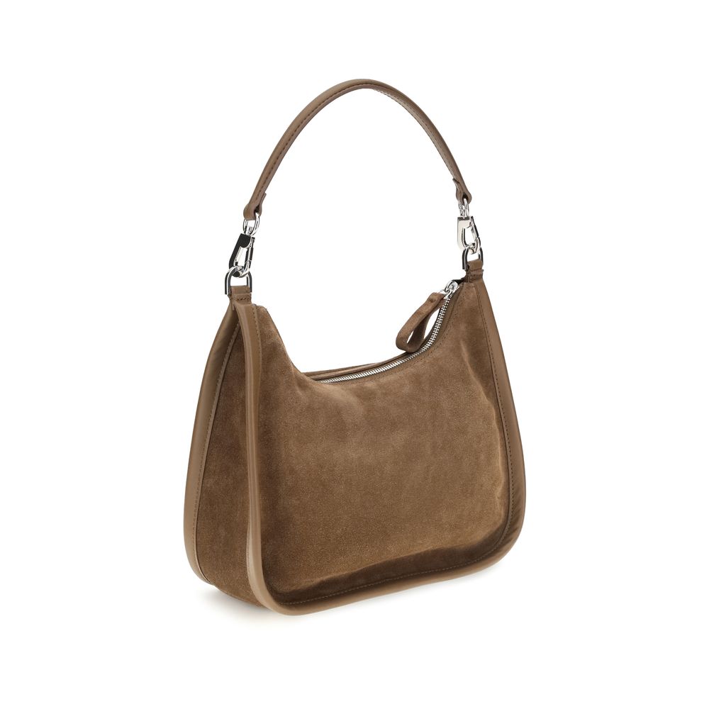 Beige Calf Leather Bos Taurus Shoulder Bag