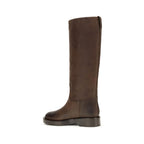 Brown Calf Leather Bos Taurus Ankle Boots