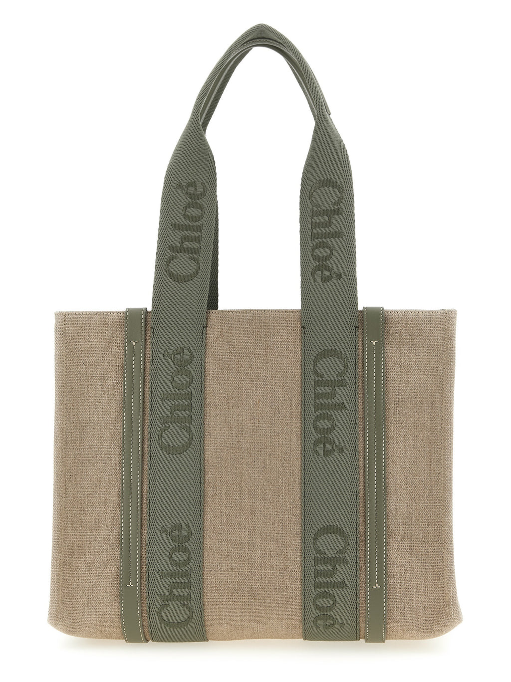 Bicolor Linen Tote Bag