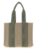 Bicolor Linen Tote Bag