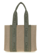 Bicolor Linen Tote Bag