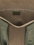 Bicolor Linen Tote Bag