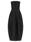 Black Wool Long Dress