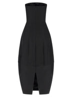 Black Wool Long Dress