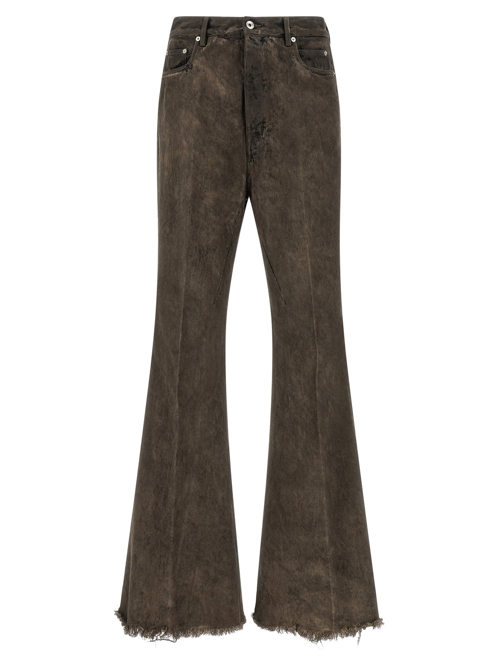 Gray Cotton Bootcut Jeans