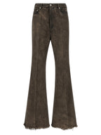 Gray Cotton Bootcut Jeans