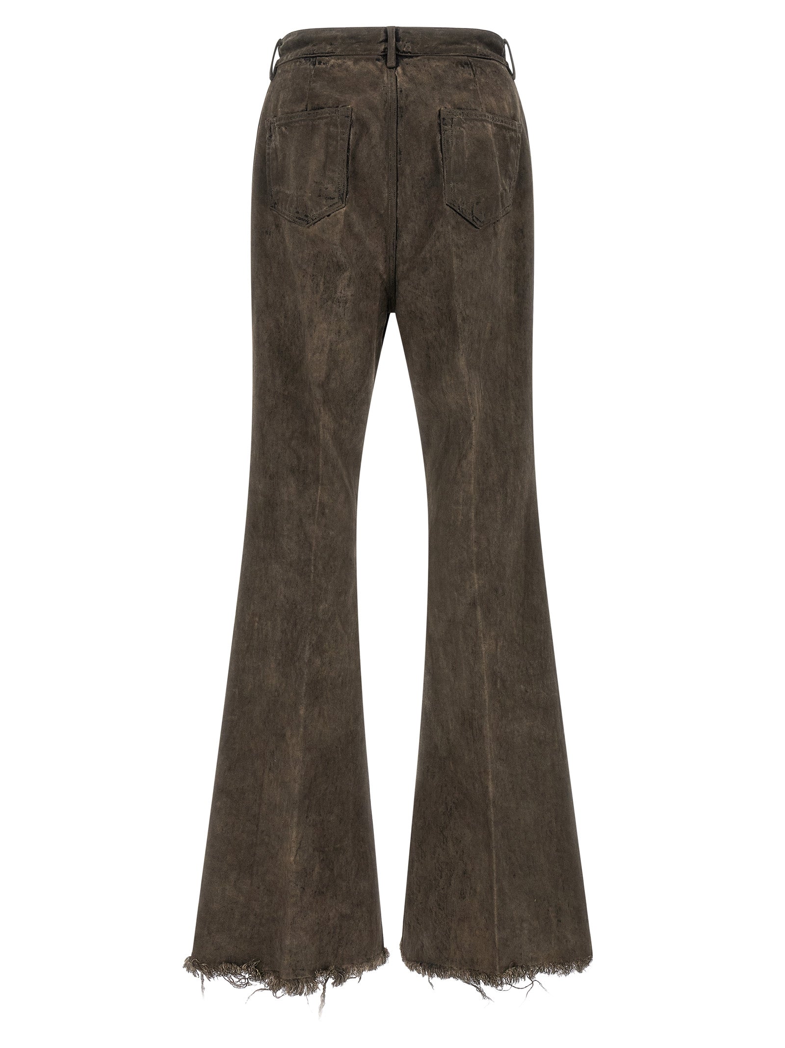 Gray Cotton Bootcut Jeans