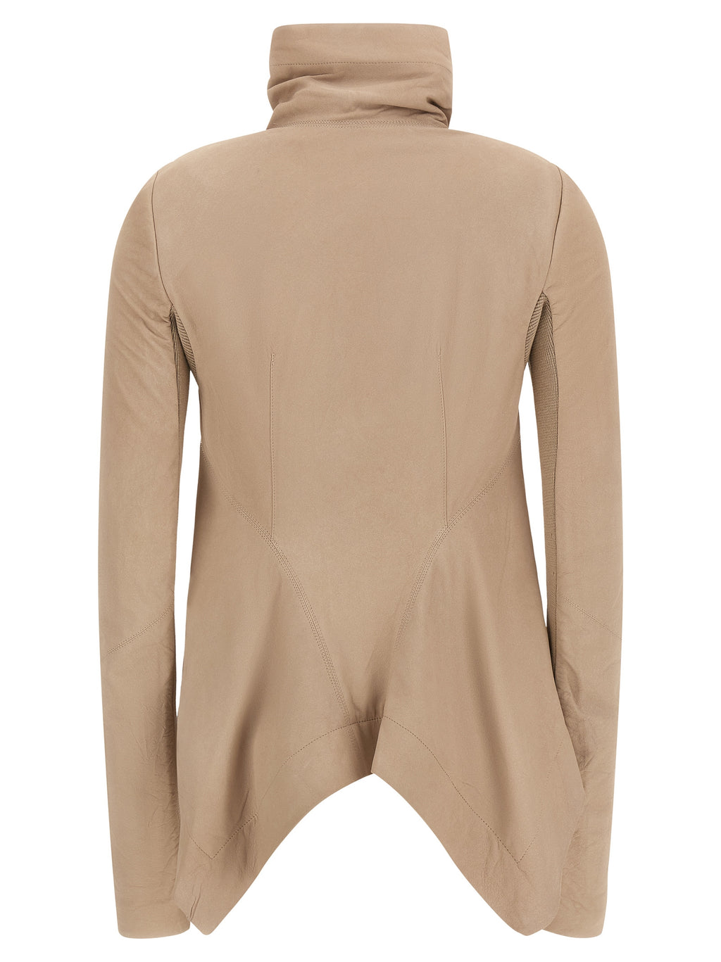 Beige Lamb Leather Leather Jacket