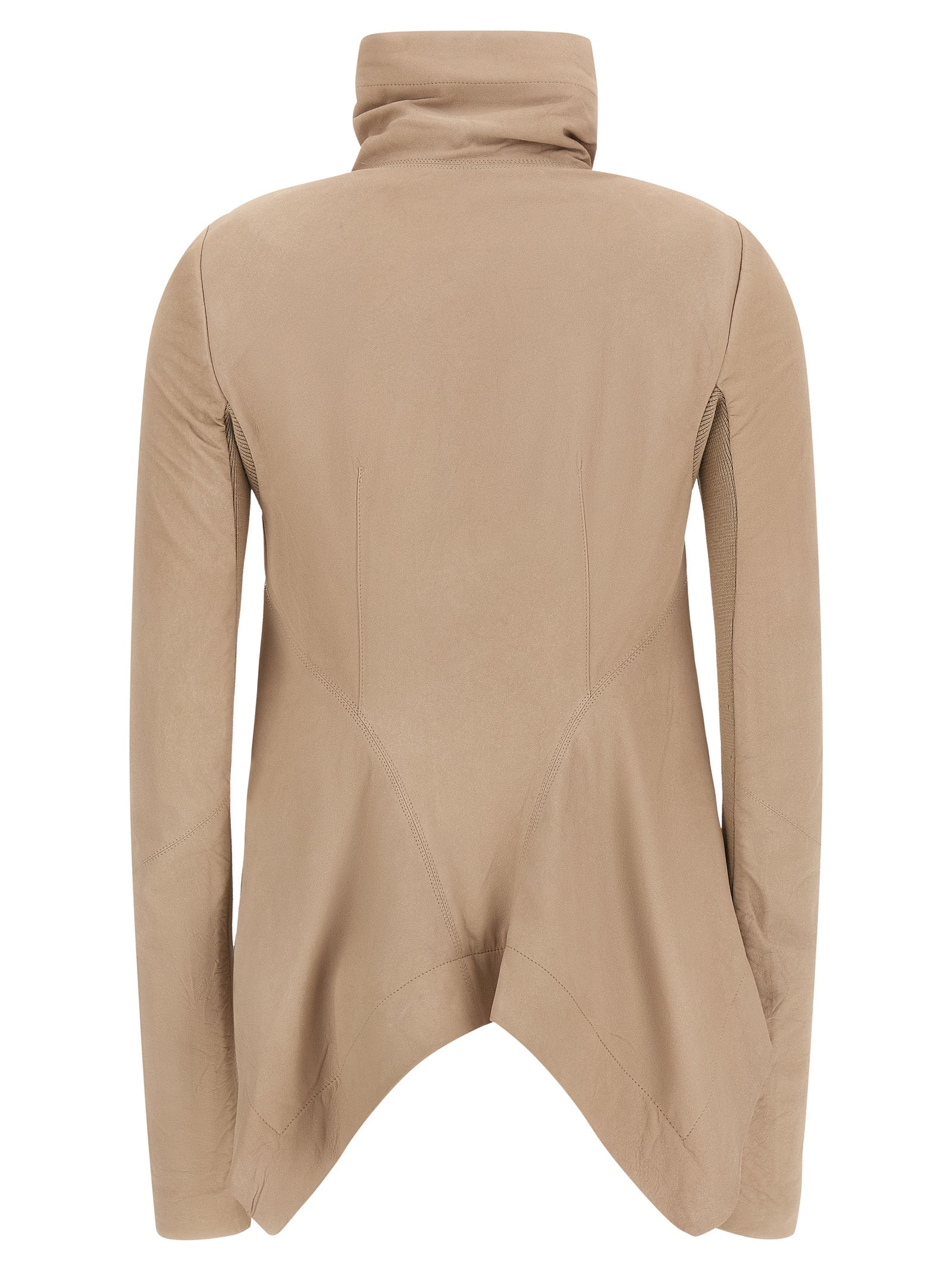 Beige Lamb Leather Leather Jacket