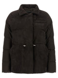 Brown Polyamide Full-Length Jacket