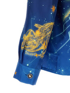 Blue Silk Blouse