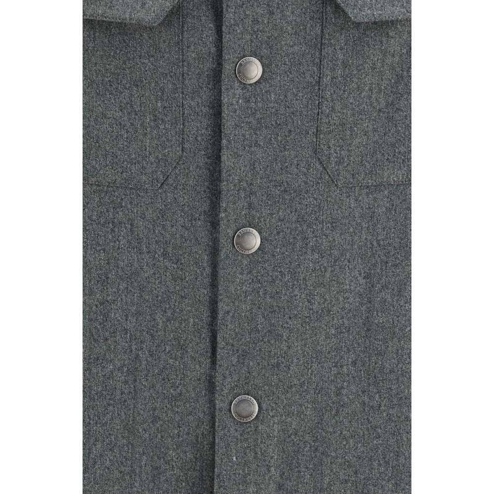 Gray Wool Oves Aries Dress Shirt