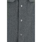 Gray Wool Oves Aries Dress Shirt