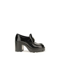 Black Calf Leather Bos Taurus Platform Loafers