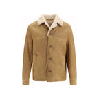 Brown Leather Full-Length Jacket