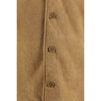 Brown Leather Full-Length Jacket