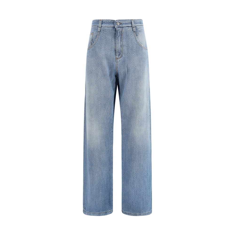 Blue Cotton Relaxed Fit Jeans