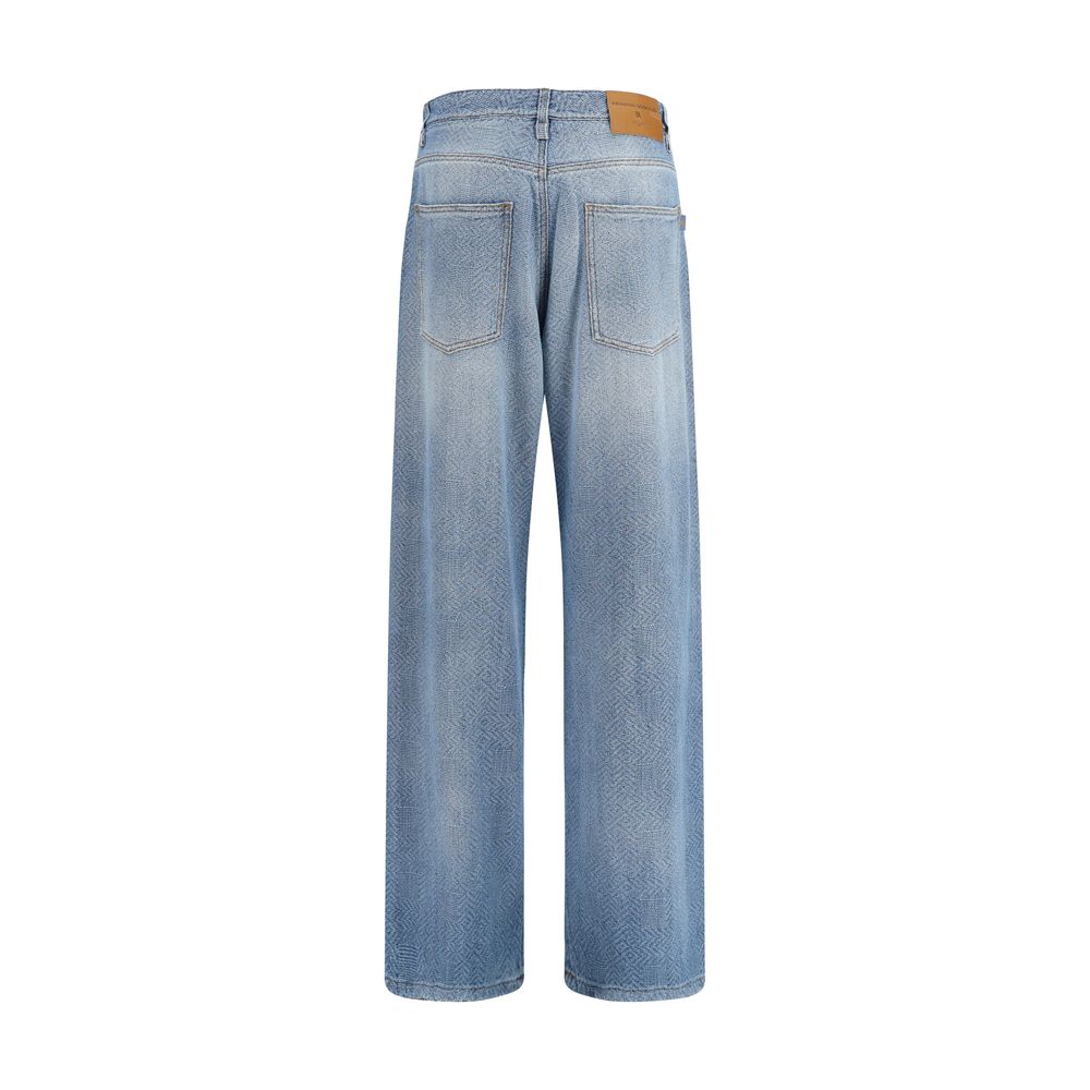 Blue Cotton Relaxed Fit Jeans