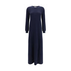 Blue Cashmere Casual Dress