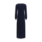 Blue Cashmere Casual Dress