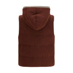 Brown Cotton Sleeveless Jacket