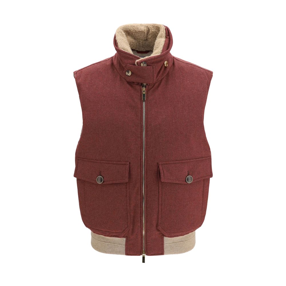 Bordeaux Wool Oves Aries Sleeveless Jacket