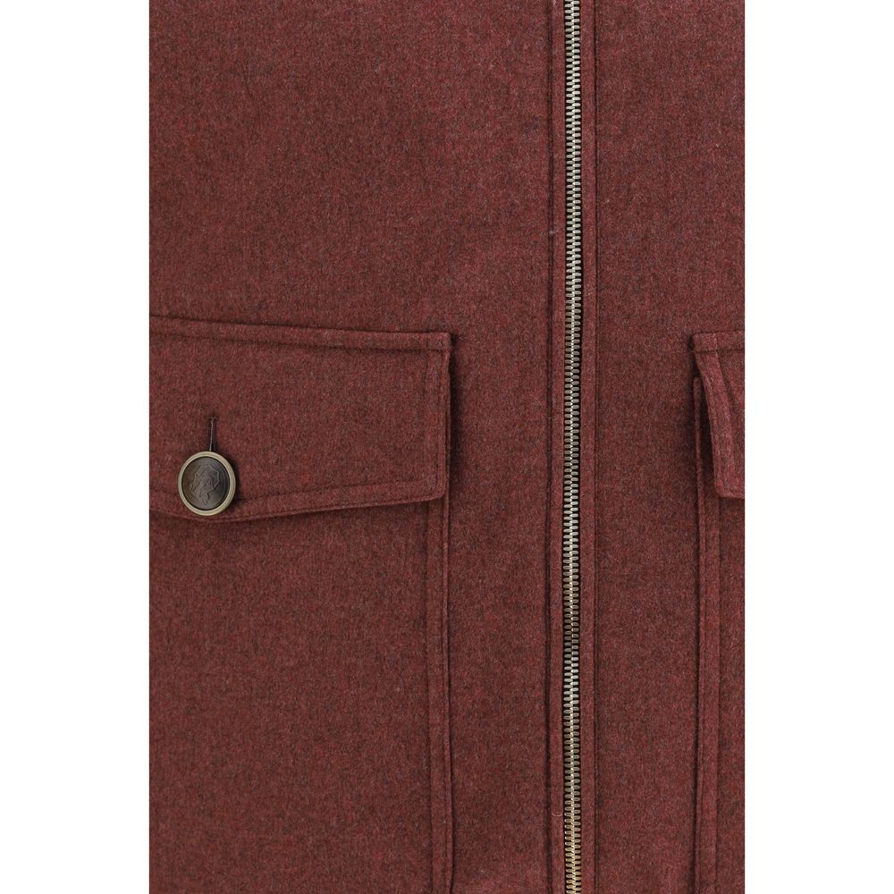 Bordeaux Wool Oves Aries Sleeveless Jacket