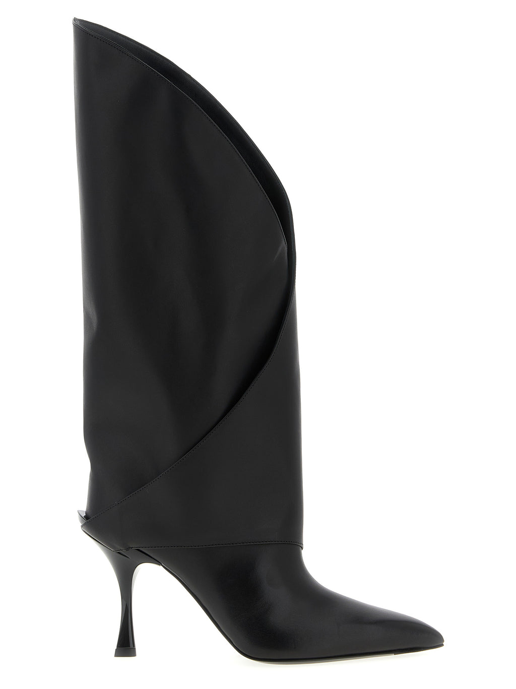 Black Calfskin Over The Knee