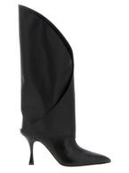 Black Calfskin Over The Knee