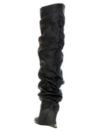 Black Calfskin Over The Knee