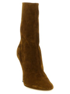 Brown Calfskin Ankle Boots