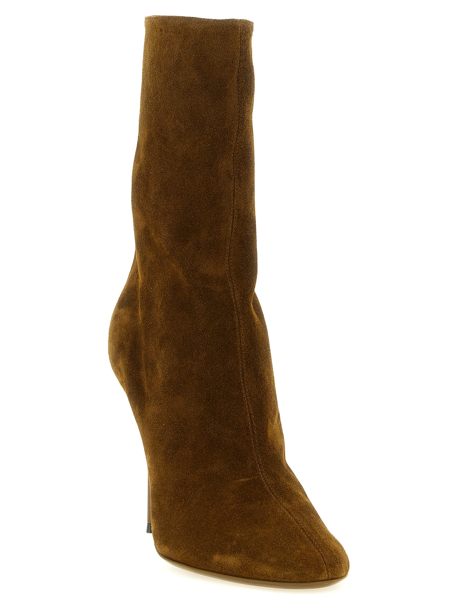 Brown Calfskin Ankle Boots