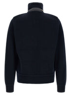 Blue Virgin Wool Full-Length Jacket