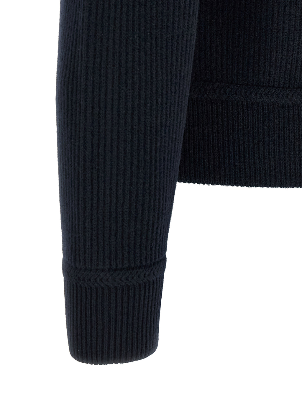 Blue Virgin Wool Full-Length Jacket