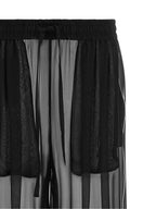 Black Silk Casual Pants