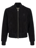 Black Goatskin Bomber